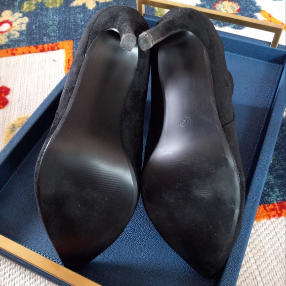 Black Suede like Ankle Boot - Picture 3 of 3